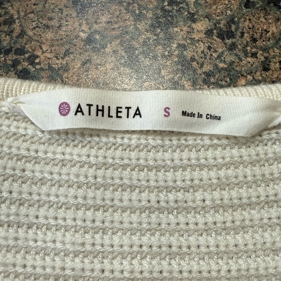 Athleta Huntly Womens Wool Blend Ribbed Sweater Dove Minimalist Size: Small - Picture 3 of 10